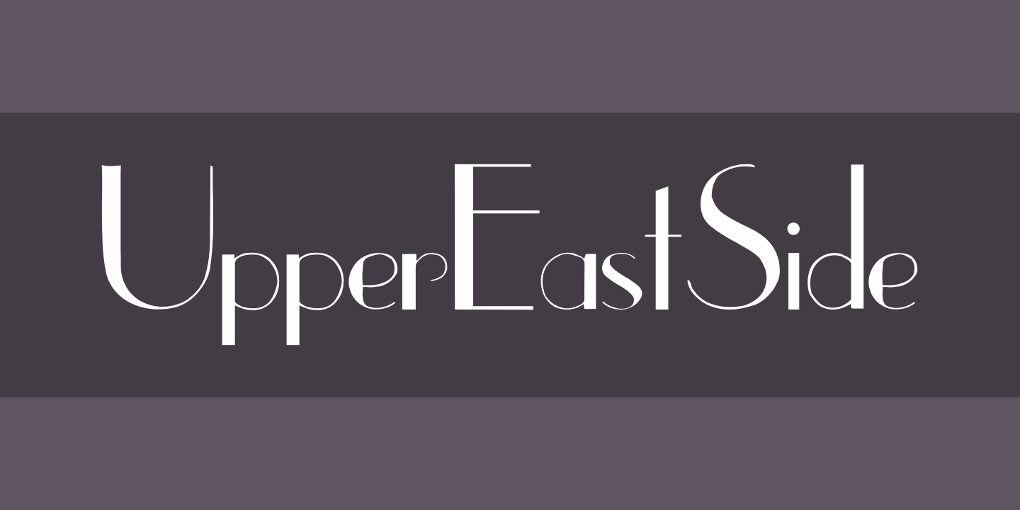 Beispiel einer UpperEastSide-Schriftart #1